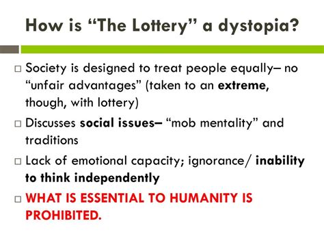 conformity in the lottery|Dystopian Society and Conformity Theme in The Lottery.
